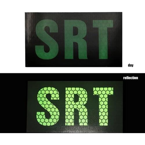SRT Special Response Team IR Patch Tactical Army Military Infrared Reflective Emblem Appliques DIY Clothes Hat Decorate