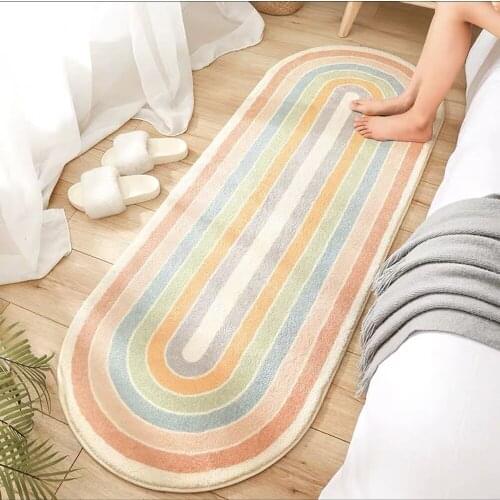 Modern Fur Soft Plush Pink Carpets for Living room Kichen Carpet Mats Solid Colour Non-Slip Bathroom Modern Area Rugs Floor Mat
