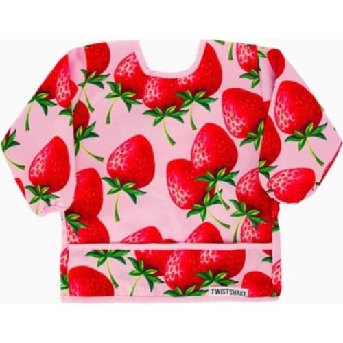 TWISTSHAKE-waterproof bib long sleeve strawberry print