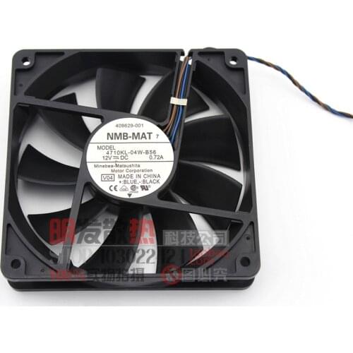 12CM 12025 12V 0.72A 4710KL-04W-B56 four-wire PWM temperature control cooling fan