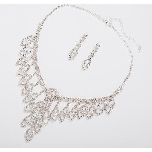 YFJEWE Fashion Jewellery Bridal Wedding Party Necklace Earrings Sets for Women New Arrival Austrian Crystal Jewelry Sets N352