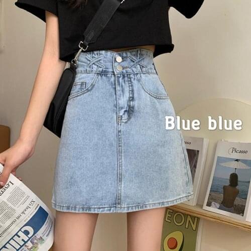 Woman Skirts Skirt Womens Summer 2021a-line Skirt Denim Skirt Skirt Mujer Faldas Saias Mulher