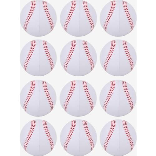 12pcs/opp PU foam Toy baseball sponge baseballs