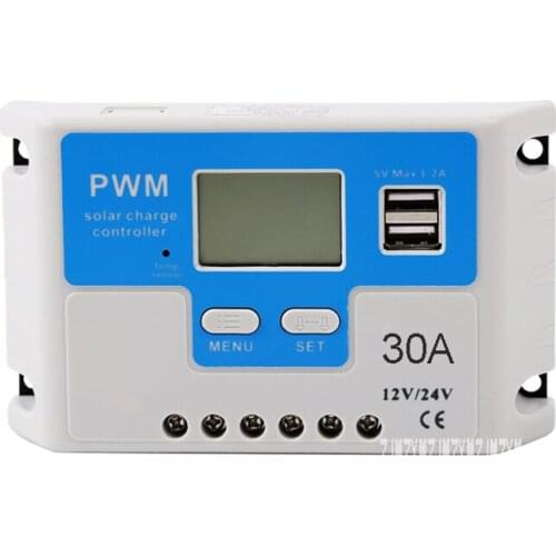 12V24V30A Solar Controller Automatic Solar Charge Controller Charging Discharging Solar Energy Controller Solar Power Controller