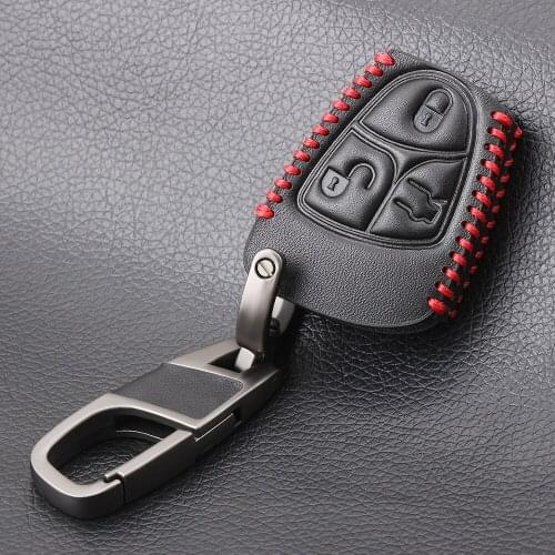 3 Button Car Key Remote Key Shell Case Cover Leather Keychain For Mercedes Benz C B E Class W203 W211 W204 YU BN CLS CLK