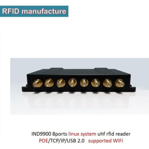 8ports linux system uhf rfid reader works with uhf rfid sticker labels/inlay+mat floor antenna for marathon timing race
