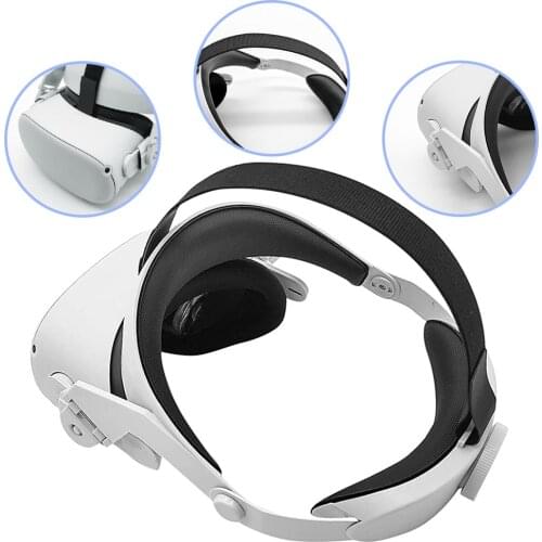VR Headset Accessories Adjustable For Oculus Quest 2 VR Head Strap Elite Strap Replacement Reality Protective Increase Virtual