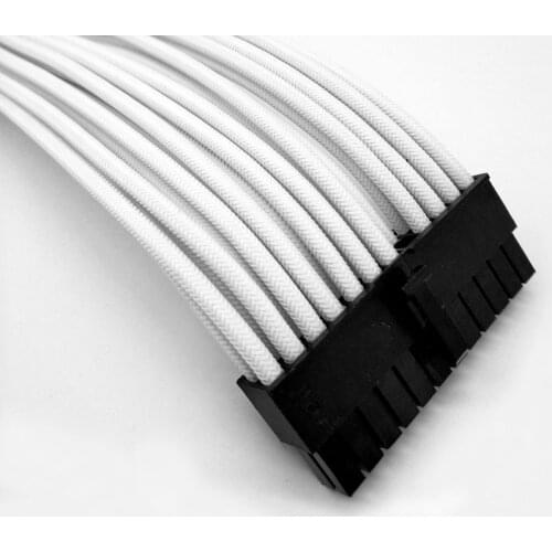 Male to Female White Power Extension Cables use for 24PIN Motherboard / 8PIN GPU/8PIN CPU/6PIN GPU 18AWG Transfer Cable
