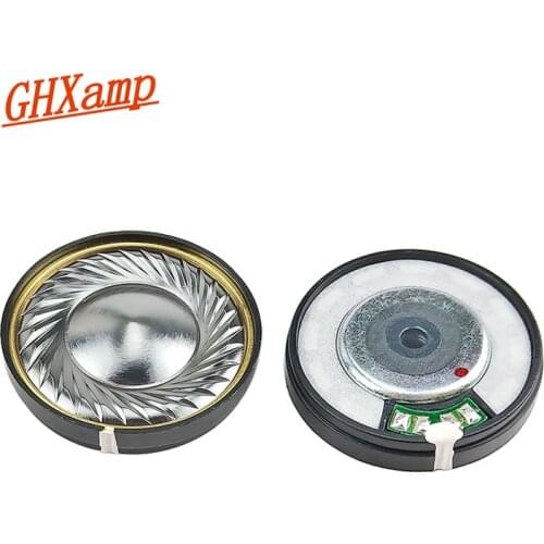 40mm HiFi 32OHM Headphone Speaker Unit Titanium Film Full Range Speaker N42 Magnet 20-core Coil Headphone Driver Unit 111dB 2pcs