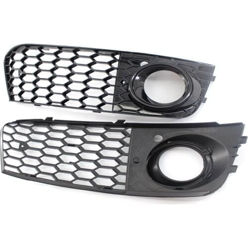 For Audi A4/A4L B8 2009-2012 Front Car Sticker Styling Detector ABS Cover Trim Front Head Fog Light Lamp Frame