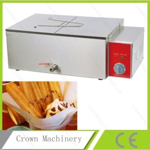 220V Electric 25L Single Tank Churros Fryer;Potato chips Deep Fry Machine