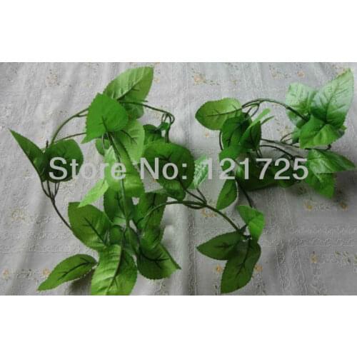 Simulation diy rose leaves vine wedding flower leaves vine silk flower garden roses leaves rattan home decoration flower leaves