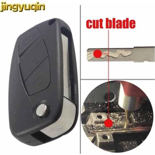Jingyuqin Cut Blade 3 Buttons Flip Folding Remote Car Key Case Shell Fob for FIAT Punto Ducato Stilo Panda Idea Doblo Bravo
