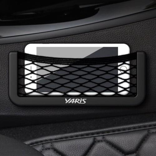 Car Net Pocket Handbag Holder Organizer Seat Side Storage Mesh Net Bag For TOYOTA YARIS Car Accessories Interior