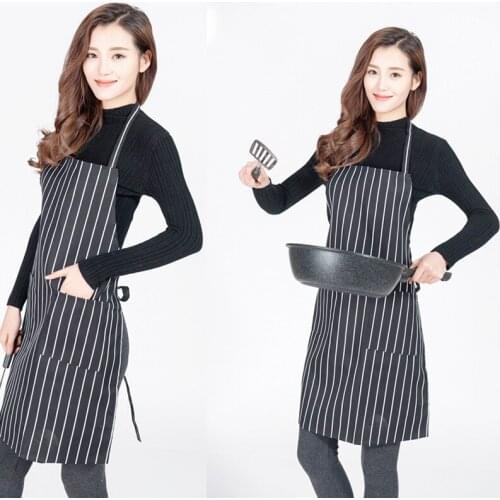 Korean Apron Waist Matte Cloth Women Bib Waterproof Kitchen Patterns Cooking Apron Cute Fashion Chef Apron for Men or Women