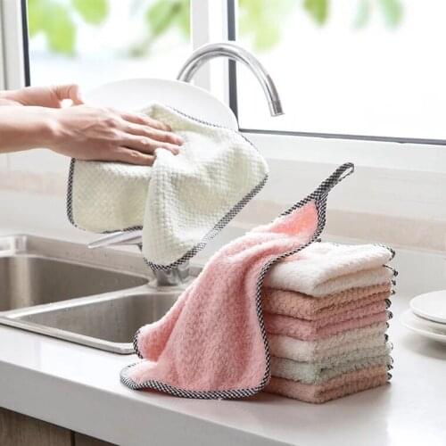 Kitchen Towel Microfiber Cleaning Rags Super Absorbent Household Dish Towel Kitchen Oil and Dust Wipe Clean Cloth