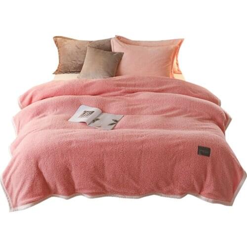 Fashion Thickn Warm Lamb Wool Casual Cozy Blanket For Winter Nap Sofa Bedding Travel Sleeping Soft Cover Blankets Bedspreas