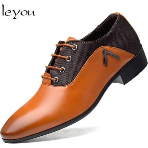 Men Leather Pointed Toe Shoes England Business Formal Oxford Shoes Men Luxury Party Wedding Shoes Plus Size New