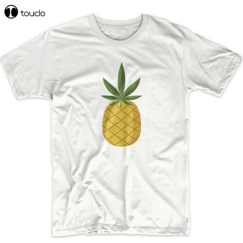 New Summer Cool Tee Shirt Pineapple Marijuana Funny Artwork 420 MenS T-Shirt