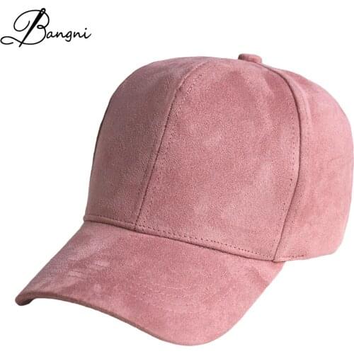 2017 Solid Baseball Cap Men Women Autumn Winter Gorras Dad Hat Snapback Casquette Black Pink Hats Suede Cap Trucker Cap