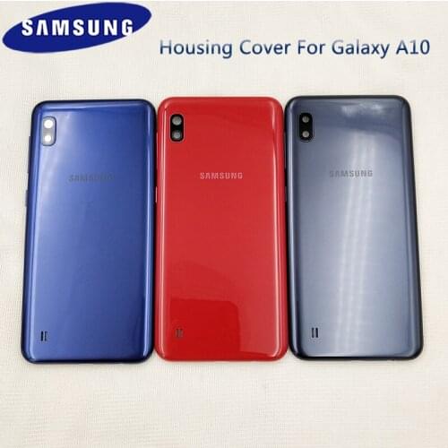 Original Samsung Galaxy A10 Back Battery Cover Plastic For Samsung A10 A105 A105F Back Housing Cover Rear Door Replacement Case