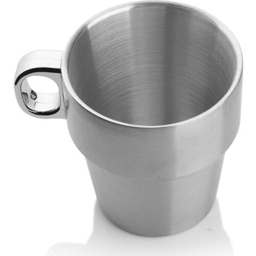 Outdoor Travel Drinkware 300 Ml Double Layer Stainless Steel Water Tea Stackable Tower Gargle Coffee Mugs Cup 2pcs/lot