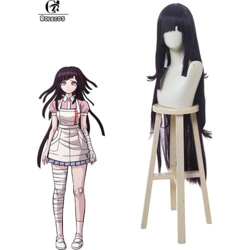 ROLECOS Super Danganronpa 2 Mikan Tsumiki Cosplay Wig Mikan Hair 100CM Long Straight Purple Wigs for Women Synthetic Hair