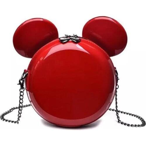 Hot New Fashion Design Women Mickey Shaped Bag Cute Funny Women Evening Bag Clutch Purse Chain Shoulder Bag for Birthday Gift