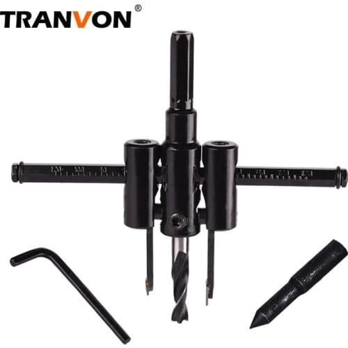 Adjustable Circle Hole Saw Drill Bit Cutter Set For Woodworking Hole Opener Adjustable Circle Cutter 30mm-120mm/40mm-200mm