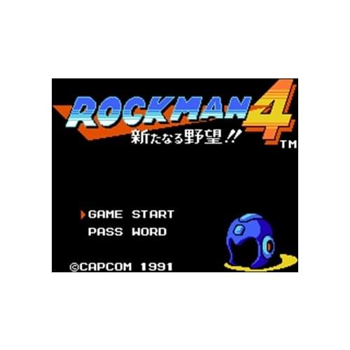 Rockman 4 - Aratanaru Yabou!! Region Free 60 Pin 8Bit Game Card For Subor Game Players
