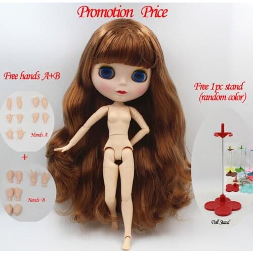 Promotion price BJD joint 1-5TMJ DIY Nude Blyth doll birthday gift for girl 4 colour big eyes dolls with beautiful Hair cute toy