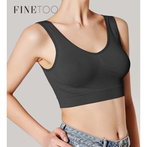FINETOO Deep V Tops Women S-3XL Plus Size Tube Top Seamless Bralette Sexy U Back Camis Female Lingerie Girls Tank Top 2021 New