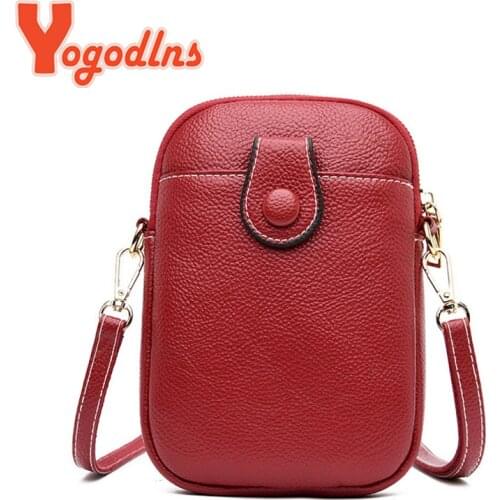 Yogodlns Vintage PU Leather Shoulder Bag Women Mini Crossbody Bag Shopping Messenger Bag Mobile Phone Purse Lady Handbag Bolso