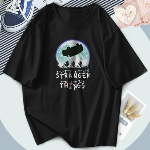 Women Short Sleeve O-Neck Summer T-shirts Streetwear Stranger Things T-shirts Vintage Hip Hop Harajuku Tees Tops Poleras Female