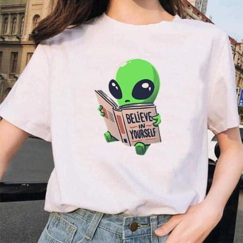Fashion Believe In Yourself Print T Shirt Women Tops Casual Harajuku Summer Vintage Short Sleeve Tee Shirt Femme Camiseta Mujer