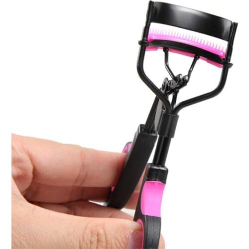 1pc Colorful Eyelashes Curler with Comb Portable Curling Eye Lashes Clip Mascara Curl Eye Makeup Tool for Women Girls