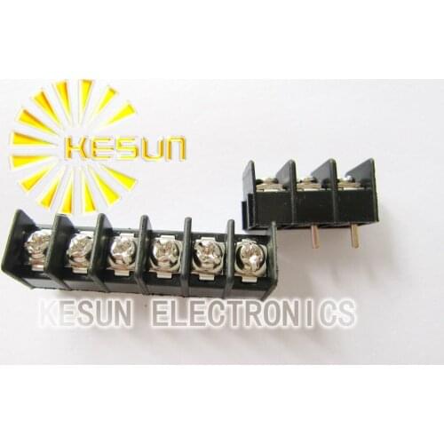 100PCS KF7.62-3P Black KF7.62 3Pin 7.62mm Straight Pin Barrier Terminal Block ROHS