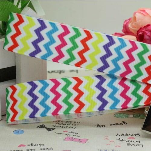 7/8'' Free shipping stripe printed grosgrain ribbon hair bow diy party decoration wholesale OEM 22mm B41