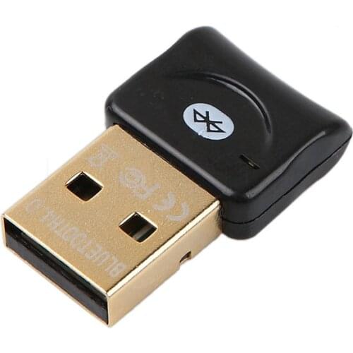 KEBETEME Mini Wireless USB Bluetooth 4.0 Dongle Adapter Plug Bluetooth Adapter Dual Mode for Win7/8/10/Vista/XP PC White Black