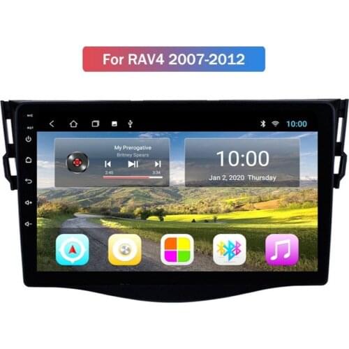 Android 10.0 System Quard Core 2G+32G WIFI HD 1024*600 Car GPS Nagavition For TOYOTA RAV4 2007-2012 Car Radio GPS Player