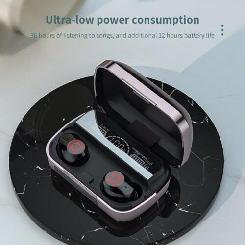 Mini Wireless Headphones LED Display TWS Bluetooth-compatible Headsets Sport Waterproof Earphones With Mic For IOS Android Phone