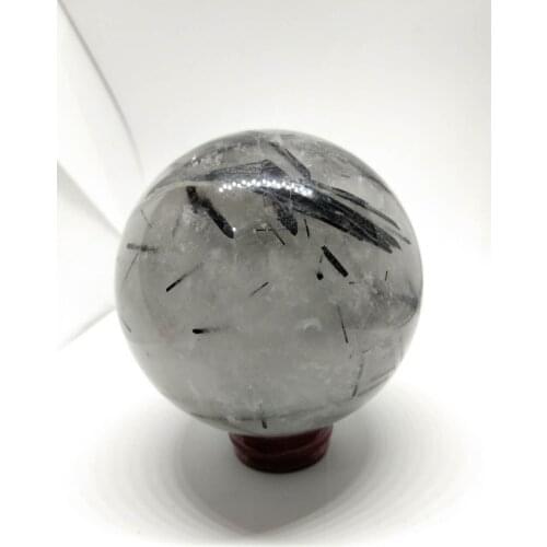 Large Natural Black Tourmaline Quartz Sphere Healing Ball