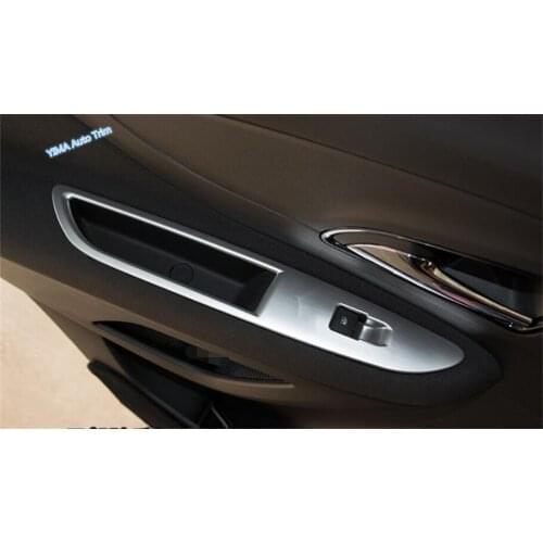 Lapetus Car Styling Armrest Window Glass Lift Button Panel Cover Kit Fit For Opel Vauxhall Mokka Buick Encore 2013 2014 2015 ABS