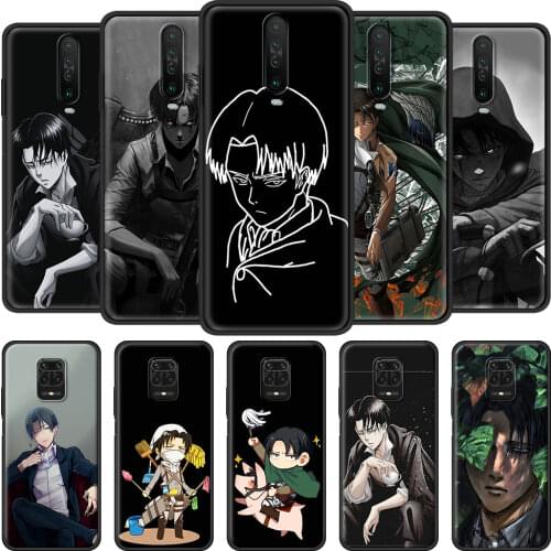 Phone Case for Xiaomi Redmi Note 9S 9 Pro 8T 7 8 Pro 6A 7A 8A 9A 9C 9 Prime K30 Shell Cover Anime Attack on Titan levi ackerman