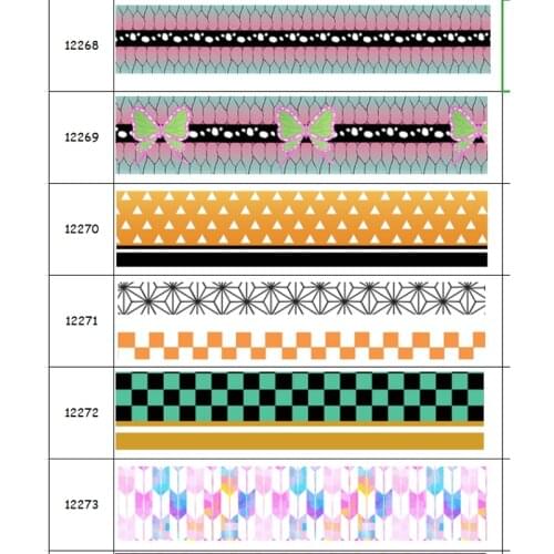 DHK 5yards Japan Cartoon Printed Grosgrain Ribbon Accessory Hairbow Headwear Decoration DIY Wholesale OEM C1858