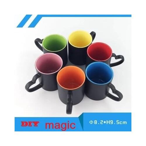 DIY Photo Mug Hot Water Change Color Ceramic cup Inside colors Outside DIY photo Ceramic mug customize picture gift MAZWEI