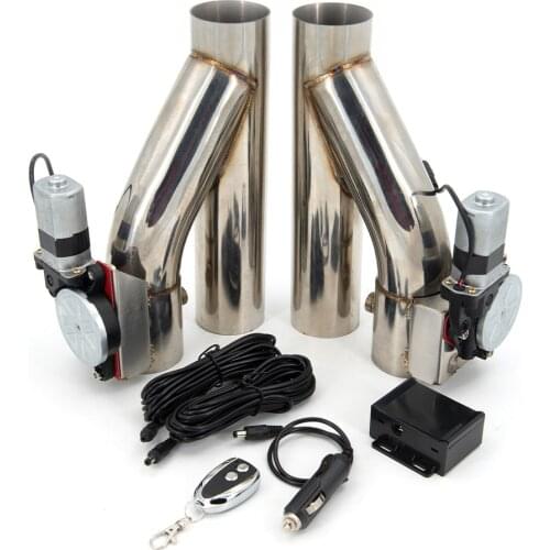 2 2.25 2.5 2.75 3 inch SS304 Y Pipe cutout 1 drag 2 Electric Exhaust cutout Down Pipe exhaust bypass valve remote button DYYR