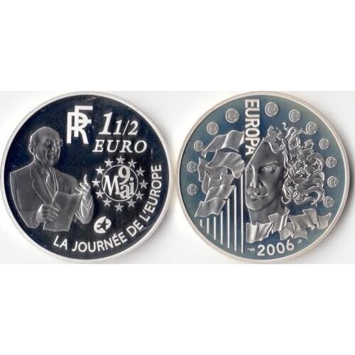 French 1 1/2 Euro Refined Silver Coins Europe New Original Coin Unc Commemorative Edition 100% Real Rare Eu with Original Box