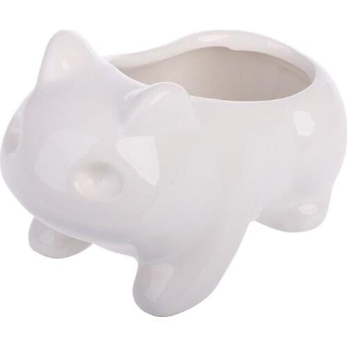 Kawaii Ceramic Flowerpot Succulent Planter Plants Flower Pot With Hole Home Office DIY Decor