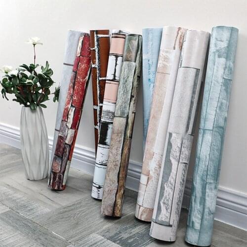 Brick Marble Self-Adhesive Wallpaper PVC Home Decor Furniture Renovation Hotel Decorative Wall Stickers Waterproof Vinyl Film